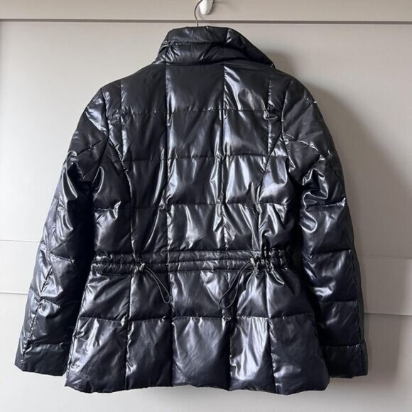 Michael Michael Kors Jacket Womens Petite Petite Black Puffer Quilted Down Coat - Picture 2 of 16